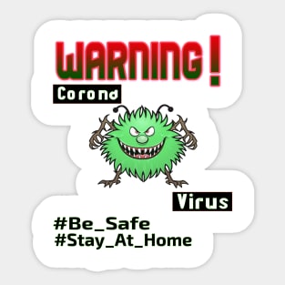 Warning Corona virus T-shirt Sticker